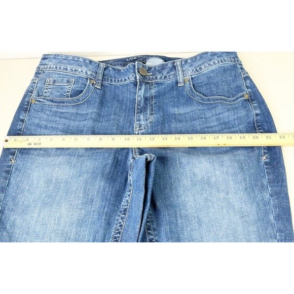 Lane Bryant Flare Genius Fit Bootcut Jeans Sz 18 Short (Actual 34x29) GUC - Picture 6 of 10